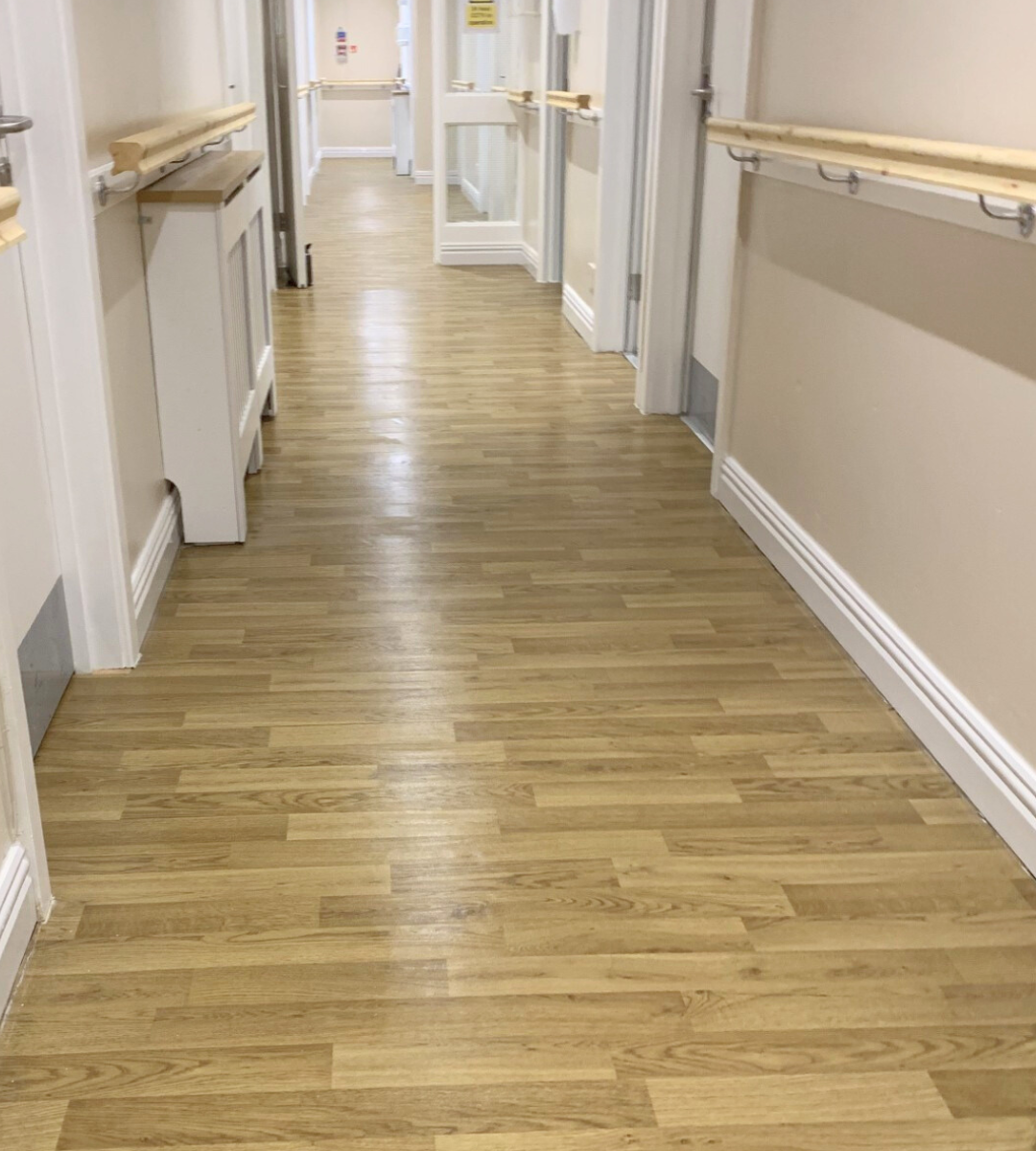 Professional care home floor restoration